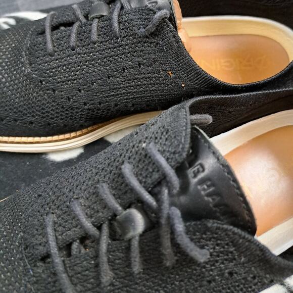 Cole Haan Shoes Mens Size 11 M ØriginalGrand Wingtip Oxford Black - Picture 10 of 11